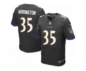 Men's Nike Baltimore Ravens #35 Kyle Arrington Elite Black Alternate NFL Jersey