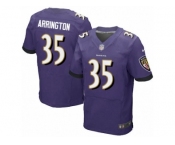Men's Nike Baltimore Ravens #35 Kyle Arrington Elite Purple Team Color NFL Jersey