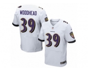 Men's Nike Baltimore Ravens #39 Danny Woodhead Elite White NFL Jersey