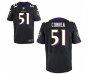 Men's Nike Baltimore Ravens #51 Kamalei Correa Elite Black Alternate NFL Jersey