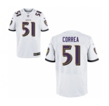 Men's Nike Baltimore Ravens #51 Kamalei Correa Elite White NFL Jersey