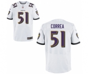 Men's Nike Baltimore Ravens #51 Kamalei Correa Elite White NFL Jersey