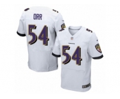 Men's Nike Baltimore Ravens #54 Zach Orr Elite White NFL Jersey