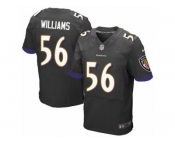 Men's Nike Baltimore Ravens #56 Tim Williams Elite Black Alternate NFL Jersey