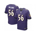 Men's Nike Baltimore Ravens #56 Tim Williams Elite Purple Team Color NFL Jersey