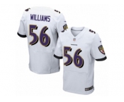 Men's Nike Baltimore Ravens #56 Tim Williams Elite White NFL Jersey