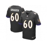 Men's Nike Baltimore Ravens #60 Nico Siragusa Elite Black Alternate NFL Jersey