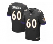 Men's Nike Baltimore Ravens #60 Nico Siragusa Elite Black Alternate NFL Jersey