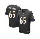 Men's Nike Baltimore Ravens #65 Nico Siragusa Elite Black Alternate NFL Jersey