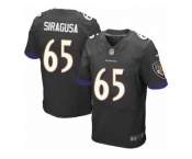 Men's Nike Baltimore Ravens #65 Nico Siragusa Elite Black Alternate NFL Jersey