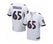 Men's Nike Baltimore Ravens #65 Nico Siragusa Elite White NFL Jersey