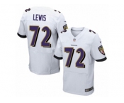 Men's Nike Baltimore Ravens #72 Alex Lewis Elite White NFL Jersey