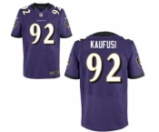 Men's Nike Baltimore Ravens #92 Bronson Kaufusi Elite Purple Team Color NFL Jersey