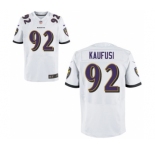 Men's Nike Baltimore Ravens #92 Bronson Kaufusi Elite White NFL Jersey