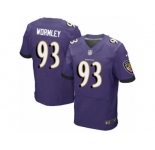 Men's Nike Baltimore Ravens #93 Chris Wormley Elite Purple Team Color NFL Jersey