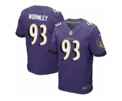 Men's Nike Baltimore Ravens #93 Chris Wormley Elite Purple Team Color NFL Jersey