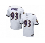 Men's Nike Baltimore Ravens #93 Chris Wormley Elite White NFL Jersey