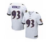 Men's Nike Baltimore Ravens #93 Chris Wormley Elite White NFL Jersey