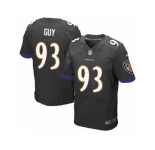 Men's Nike Baltimore Ravens #93 Lawrence Guy Elite Black Alternate NFL Jersey