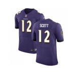 Nike Baltimore Ravens #12 Jaleel Scott Purple Team Color Men Stitched NFL Vapor Untouchable Elite Jersey
