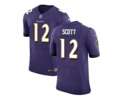 Nike Baltimore Ravens #12 Jaleel Scott Purple Team Color Men Stitched NFL Vapor Untouchable Elite Jersey