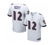 Nike Baltimore Ravens #12 Jaleel Scott White Men Stitched NFL New Elite Jersey