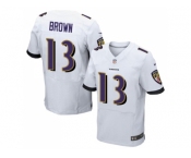 Nike Baltimore Ravens #13 John Brown White Men Stitched NFL New Elite Jersey