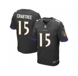 Nike Baltimore Ravens #15 Michael Crabtree Black Alternate Men Stitched NFL New Elite Jersey