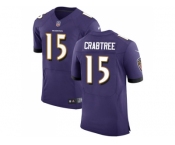 Nike Baltimore Ravens #15 Michael Crabtree Purple Team Color Men Stitched NFL Vapor Untouchable Elite Jersey