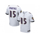 Nike Baltimore Ravens #15 Michael Crabtree White Men Stitched NFL New Elite Jersey