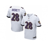 Nike Baltimore Ravens #28 Anthony Averett White Men Stitched NFL New Elite Jersey