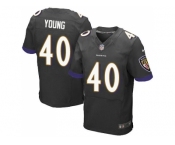 Nike Baltimore Ravens #40 Kenny Young Black Alternate Men Stitched NFL New Elite Jersey