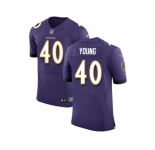 Nike Baltimore Ravens #40 Kenny Young Purple Team Color Men Stitched NFL Vapor Untouchable Elite Jersey