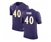 Nike Baltimore Ravens #40 Kenny Young Purple Team Color Men Stitched NFL Vapor Untouchable Elite Jersey