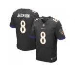 Nike Baltimore Ravens #8 Lamar Jackson Black Alternate Men Stitched NFL New Elite Jersey