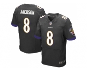 Nike Baltimore Ravens #8 Lamar Jackson Black Alternate Men Stitched NFL New Elite Jersey