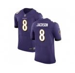 Nike Baltimore Ravens #8 Lamar Jackson Purple Team Color Men Stitched NFL Vapor Untouchable Elite Jersey