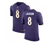 Nike Baltimore Ravens #8 Lamar Jackson Purple Team Color Men Stitched NFL Vapor Untouchable Elite Jersey