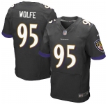Nike Ravens #95 Derek Wolfe Black Alternate Men's Stitched NFL New Elite Jersey