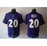 nike nfl baltimore ravens #20 reed purple[elite]