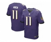 nike nfl jerseys baltimore ravens #11 kamar aiken purple[Elite]