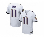 nike nfl jerseys baltimore ravens #11 kamar aiken white[Elite]