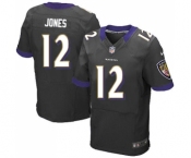 nike nfl jerseys baltimore ravens #12 jones black[Elite]