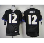 nike nfl jerseys baltimore ravens #12 jones black[New Elite]