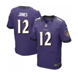 nike nfl jerseys baltimore ravens #12 jones purple[Elite]