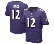 nike nfl jerseys baltimore ravens #12 jones purple[Elite]