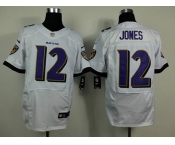 nike nfl jerseys baltimore ravens #12 jones white[new Elite]