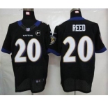 nike nfl jerseys baltimore ravens #20 reed black[Elite Art Patch]