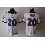 nike nfl jerseys baltimore ravens #20 reed white[elite]