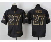 nike nfl jerseys baltimore ravens #27 ray rice black[Elite gold lettering fashion]
